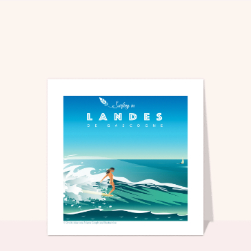 Carte Surfer dans les Landes