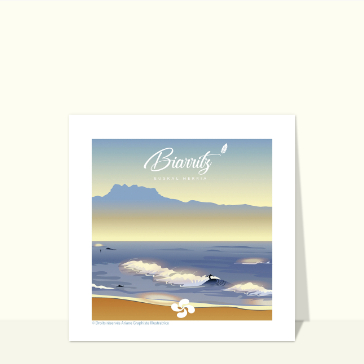 Carte La côte Basques à Biarritz