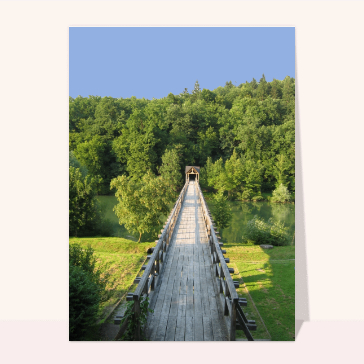 Carte postale Slovenie : Pont en bois de Novo Mesto