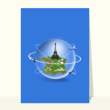 Carte postale de Paris : Paris centre du monde