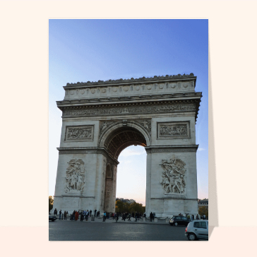 Carte postale de Paris : Arc de triomphe à paris