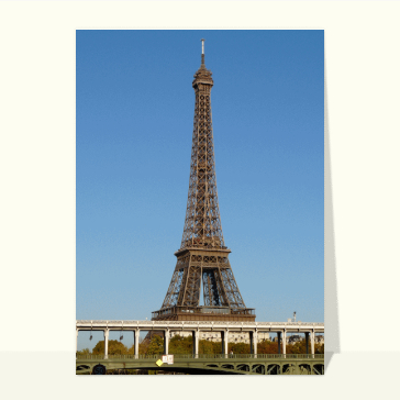 cartes postales de pays : La tour Eiffel et le pont de Bir Hakeim