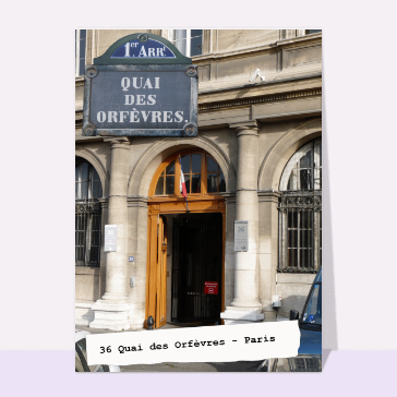 Carte postale de Paris : 36 quai des Orfèvres à Paris