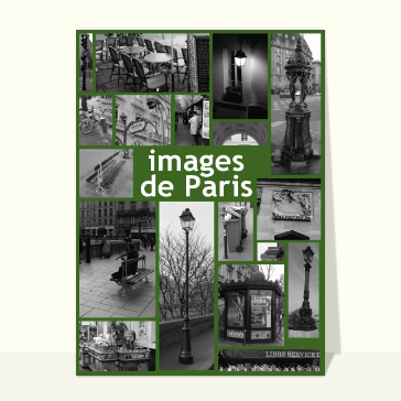 Carte postale de Paris : Paris en noir et blanc