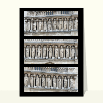 cartes postales de pays : Galerie des rois de Notre Dame de Paris