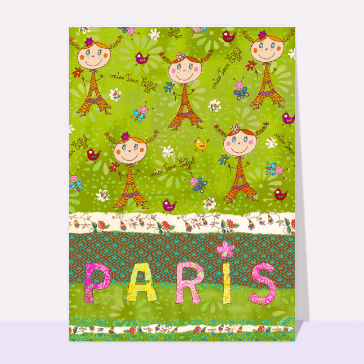 Carte postale de Paris : Miss tour Eiffel de Paris
