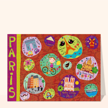 Carte postale de Paris : Panorama de Paris