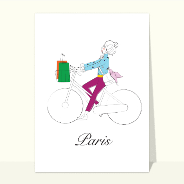Carte postale de Paris : En vélo à Paris