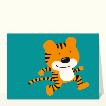 Tigre joyeux en ballade