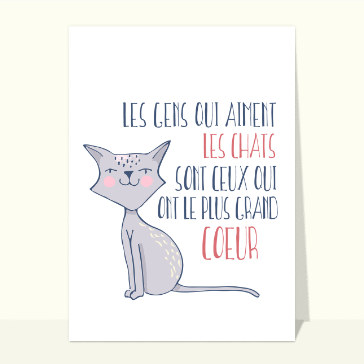 Carte Les gens qui aiment les chats