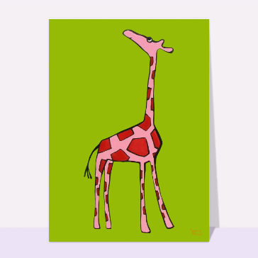 La girafe rose