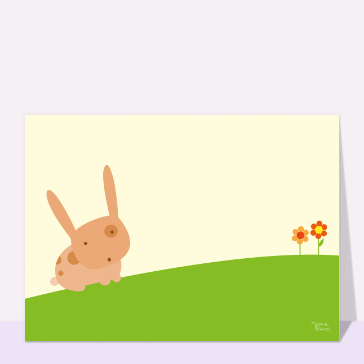 Lapin en promenade champêtre