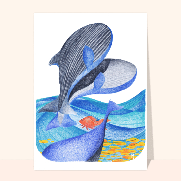 Carte Les jolies baleines