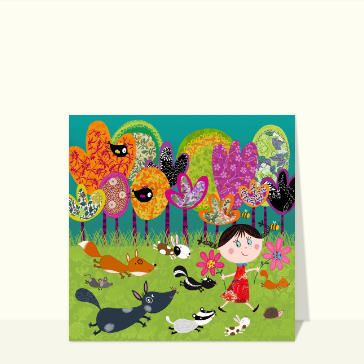 Carte Les animaux de la forêt