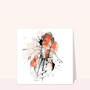 Homard à l`aquarelle