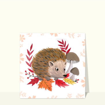 Petit hérisson d`automne