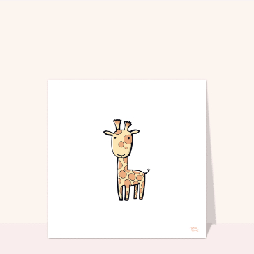 Jolie girafe cartes d'animaux