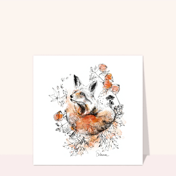 Renard à l`aquarelle