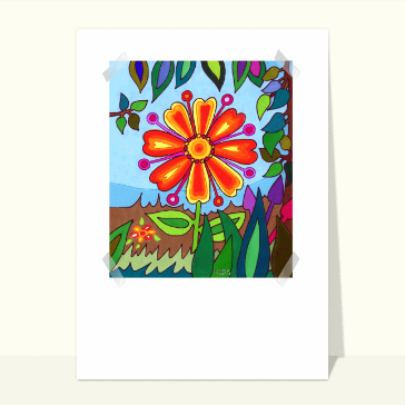Dessin coloré d'une jolie fleur