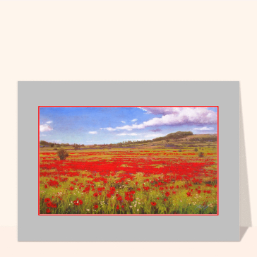 Carte Champ de coquelicots