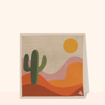 Paysage de cactus cartes de paysages
