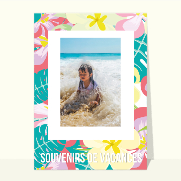 Carte souvenir de vacances : Souvenirs de vacances relax