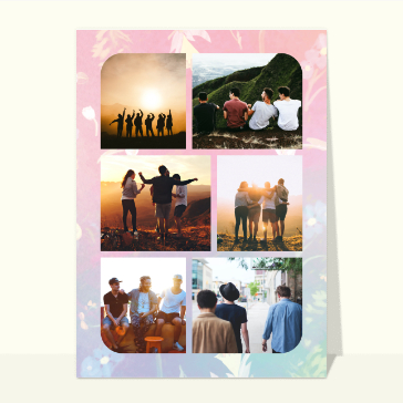 Carte souvenir de vacances : Souvenirs de vacances sur fond de rêve