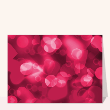 Carte postale couverte de coeurs rose