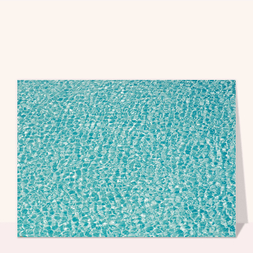 Carte postale personnalisée d'été : Carte postale sur fond de piscine