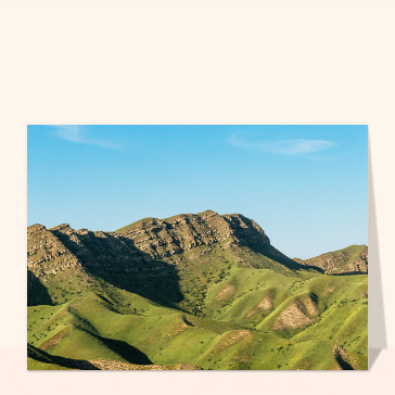 Carte postale personnalisée d'été : Carte postale paysage de montagne en été