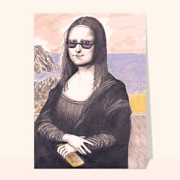carte de vacances : Mona en vacances à la mer