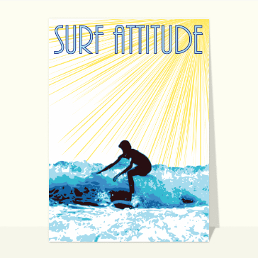 carte de vacances : Surf attitude vacances à la mer