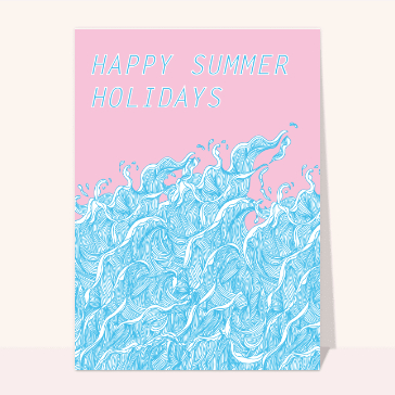 carte de vacances : Happy summer holidays