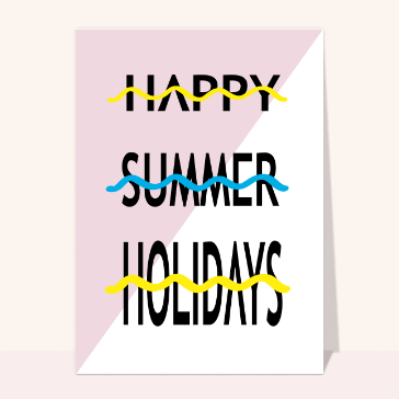 Happy summer holidays vaguelettes