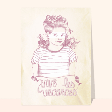 Jeune fille vive les vacances