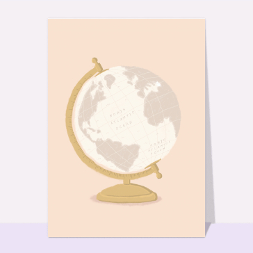 carte de vacances : Voyage autour du monde