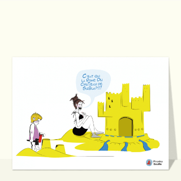 Maman reine du château de sable