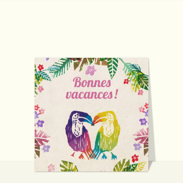Bonne vacances des deux perroquets