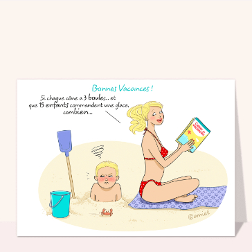 Faire ses devoirs sur la plage