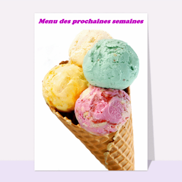 Glaces pour les vacances