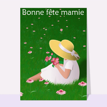 Petite fille dans l'herbe