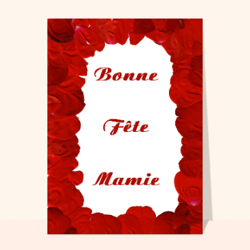carte fête des grand-mères : Pourpre bonne fete mamie
