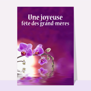 carte fête des grand-mères : Joyeuse fête des grand-mères violette