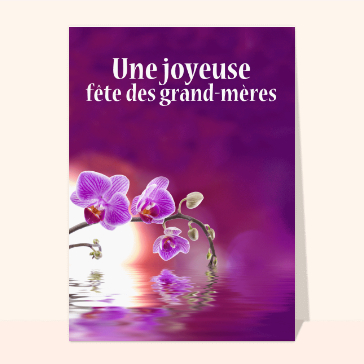 carte fête des grand-mères : Joyeuse fête des grand-mères violette