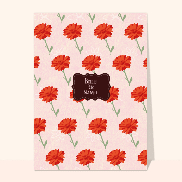 Fleurs rouge pour mamie