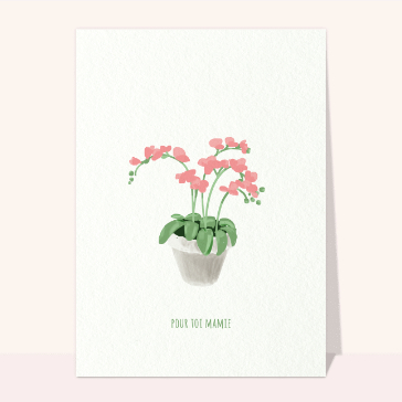carte fête des grand-mères : Des fleurs pour toi mamie