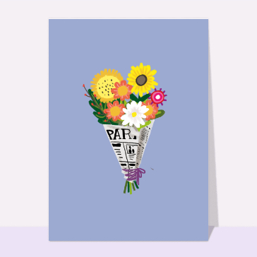 carte fête des grand-mères : Un bouquet pour mamie