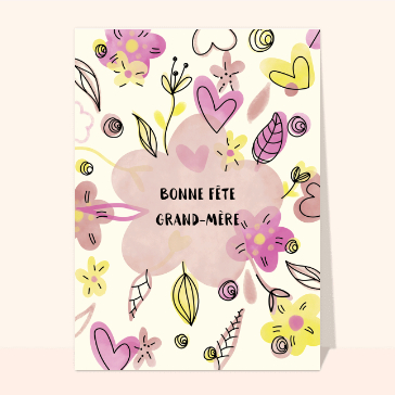 Des fleurs et des coeurs pour mamie