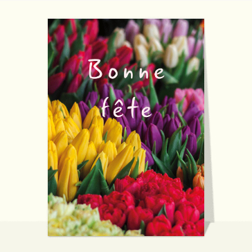Bonne fête mamie et jolies fleurs