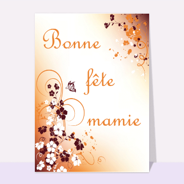 carte fête des grand-mères : Bonne fete mamie automne